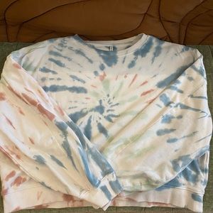 Tie dye crop sweatshirt